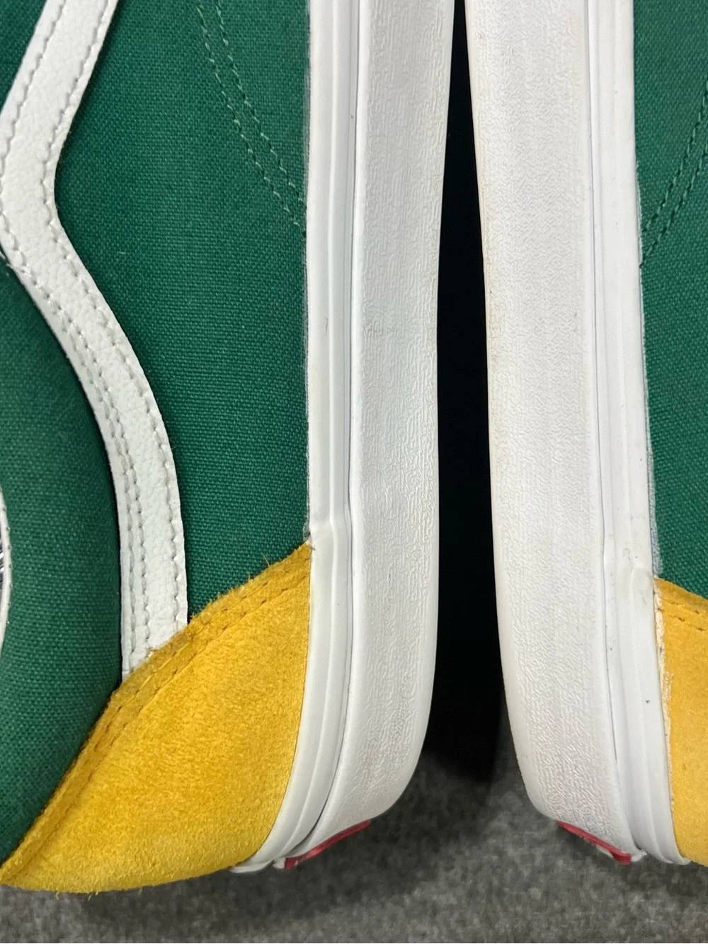 VANS Old Skool Yacht Club Blue/Green-Yellow Canvas/Suede Retro Sneaker Size 11.5
